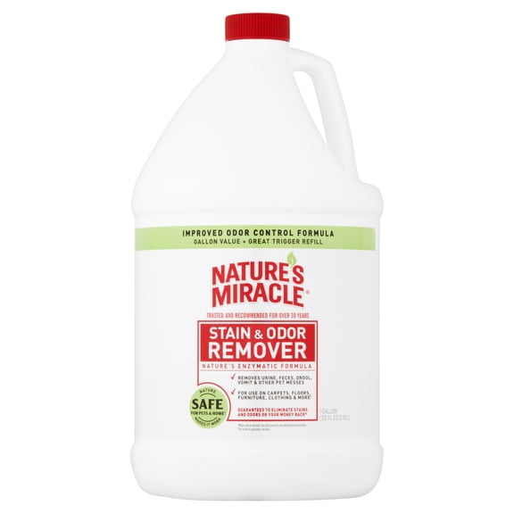 Nature's Miracle Pet Stain & Odor Remover with Enzymatic Formula, 1 gallon