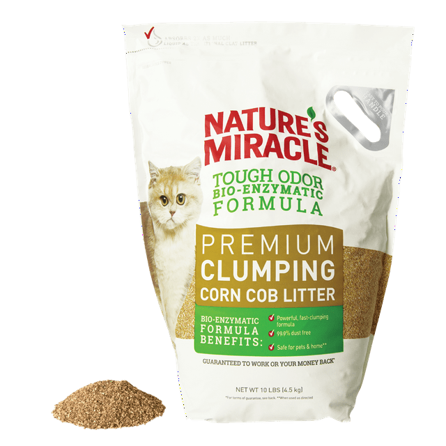 Nature's Miracle Premium Corn Cob Clumping Litter, 10 lb