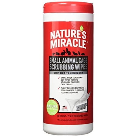 Nature's Miracle Small Animal Cage Scrubbing Wipes 30ct