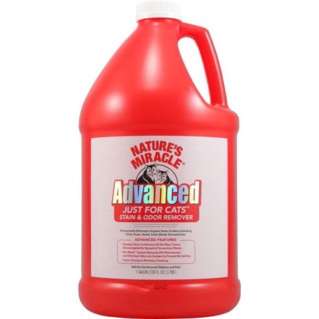 Nature's Miracle Stain & Odor Remover Just for Cats, 1 Gallon