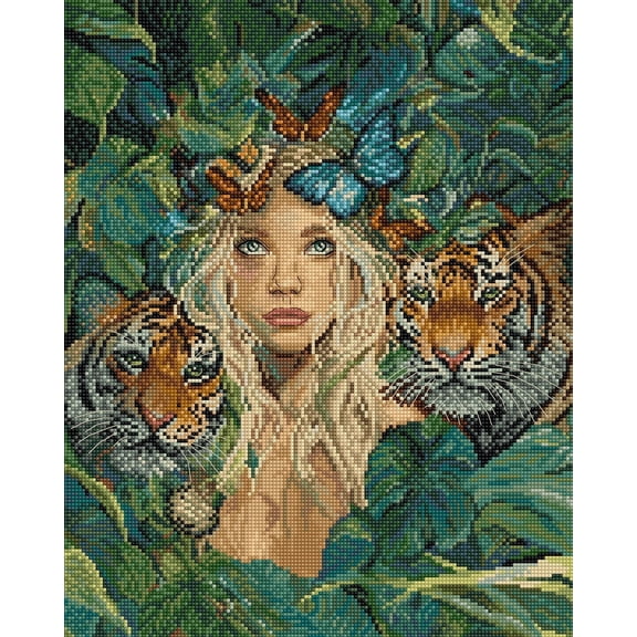 Wizardi Counted Cross-Stitch Kit - Nature's Muse L9974 LetiStitch