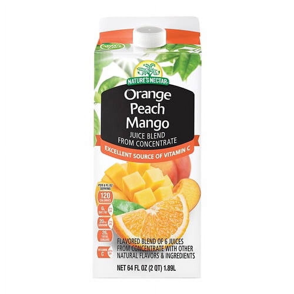 Nature's Nectar Peach Mango Orange Juice From Concentrate, 64 fl oz