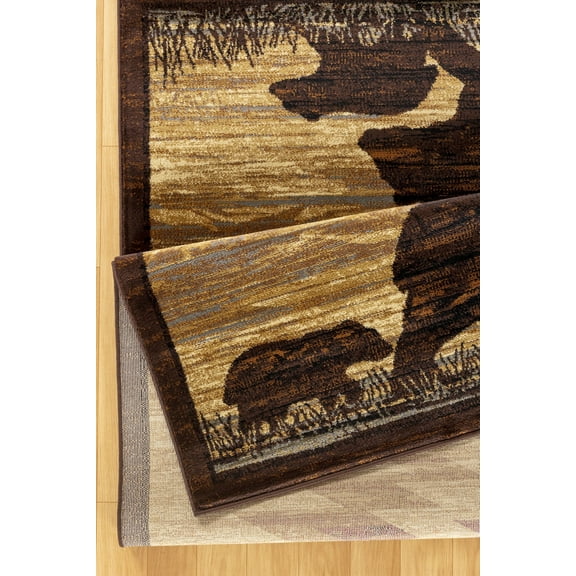 Nature's Nest GC_CBL3006 Multi 2 ft. 7 in. x 7 ft. 3 in. Lodge Area Rug