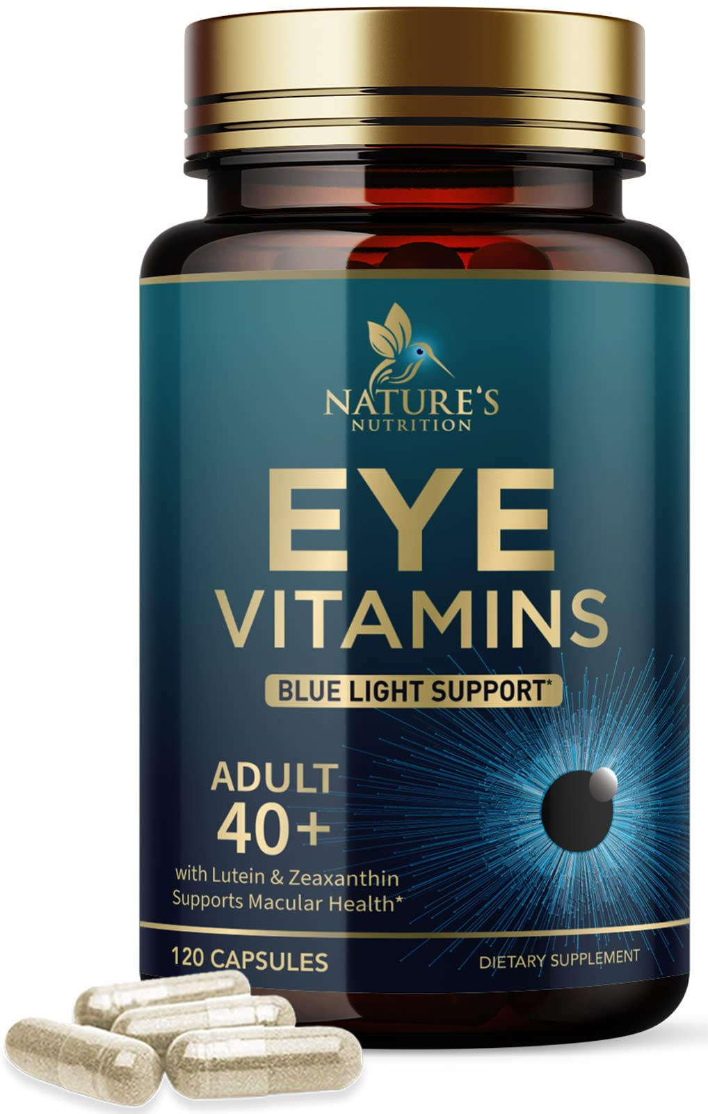 Nature's Nutrition Eye Vitamins with Lutein, Zeaxanthin, Bilberry
