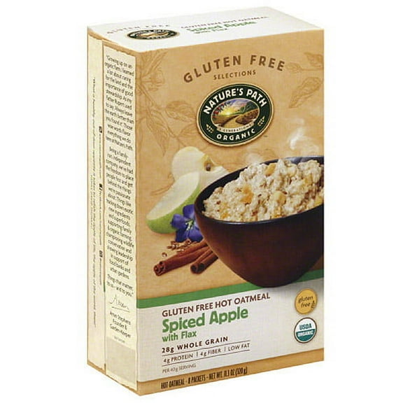 Nature's Organic Path Gluten Free Selections Spiced Apple with Flax Gluten Free Hot Oatmeal, 11.3 oz, (Pack of 6)