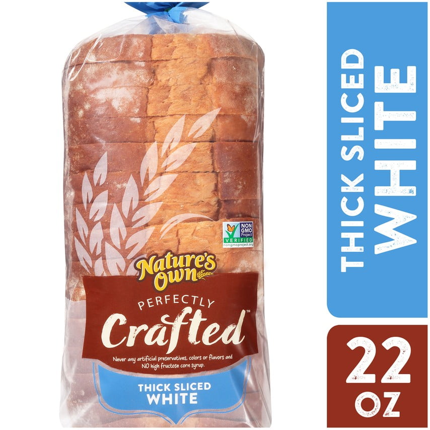 (1 PACK), Nature's Own Perfectly Crafted White Bread, Thick-Sliced Loaf,