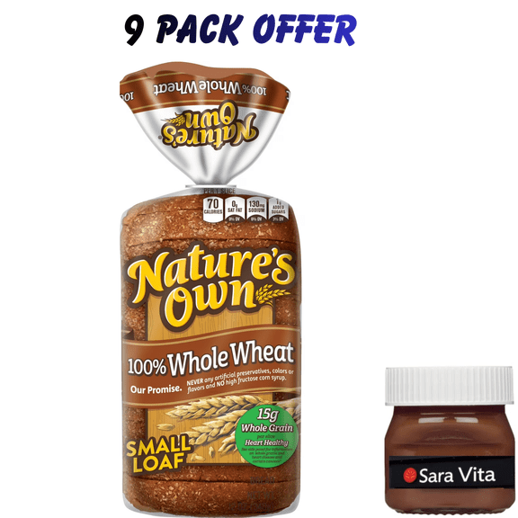 Nature's Own 100% Whole Wheat, Half Loaf, Sliced Whole Wheat Bread, 12 oz Loaf