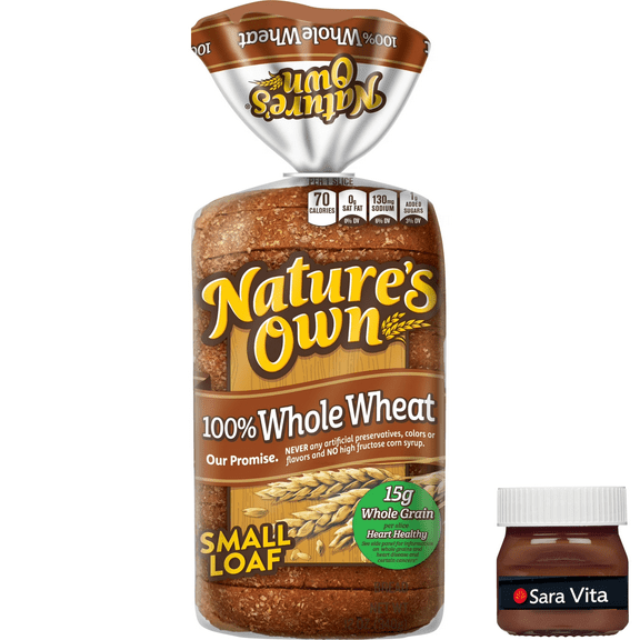 Nature's Own 100% Whole Wheat, Half Loaf, Sliced Whole Wheat Bread, 12 oz Loaf