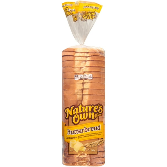 Nature's Own Butterbread Sliced White Bread Loaf, 20 oz-Pack Of 7