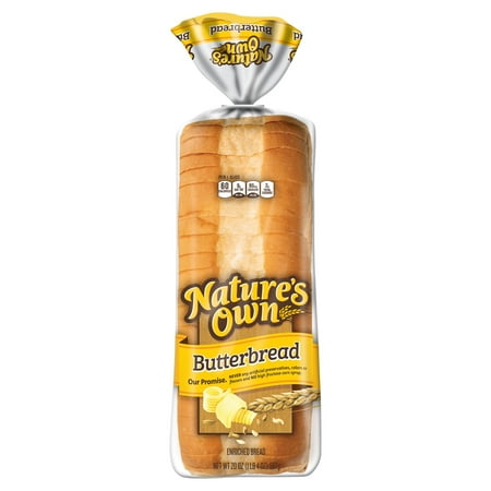 Nature's Own Butterbread Sliced White Bread Loaf, 20 oz (Pack of 7)