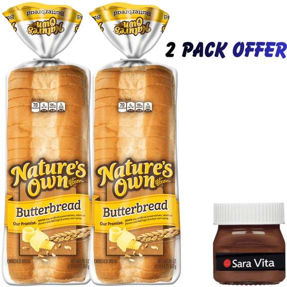 Nature's Own Butterbread Sliced White Bread Loaf, 20 oz, Shelf-Stable