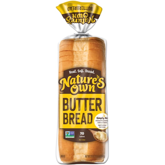 Nature's Own Butterbread, Non-GMO Bread, Sandwich Bread, 20 oz Loaf