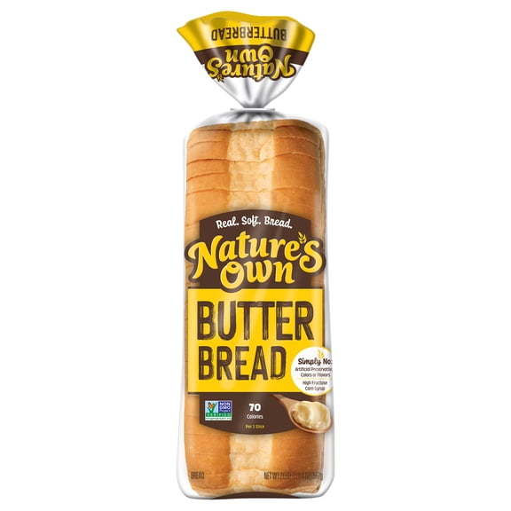 Nature's Own Butterbread, Non-GMO Bread, Sandwich Bread, 20 oz Loaf