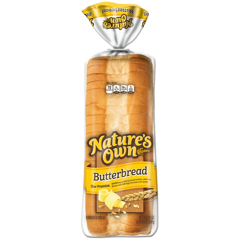 Nature's Own Butterbread Soft White Bread Loaf, 20 oz - Low
