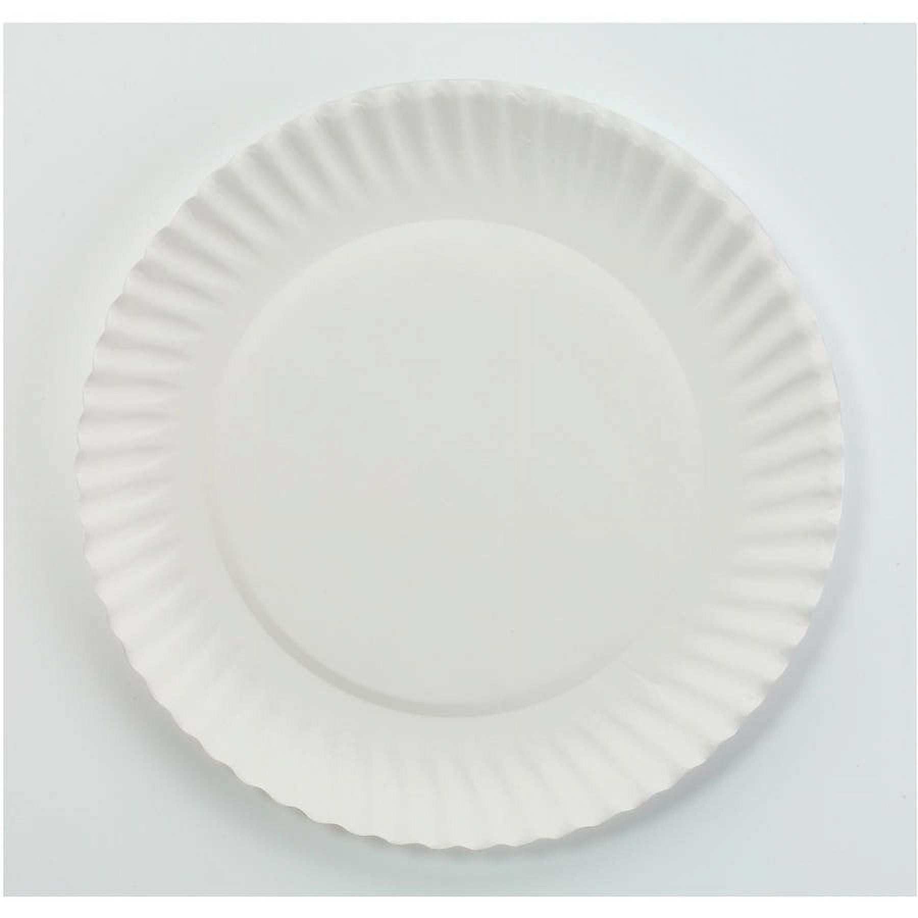 Natural White Disposable Paper Plate - 6 Dia