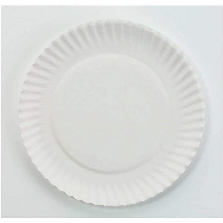 The Green Standard 9-Inch Paper Plates Uncoated, White 100 Plates