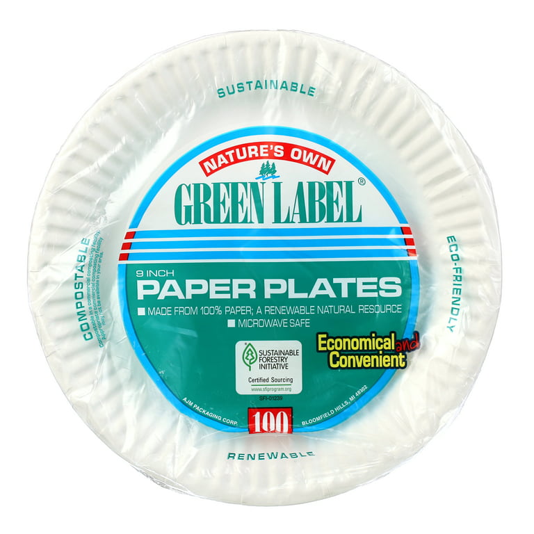 6in White Uncoated Disposable Paper Plates For Parties, Compostable –  EcoQuality Store