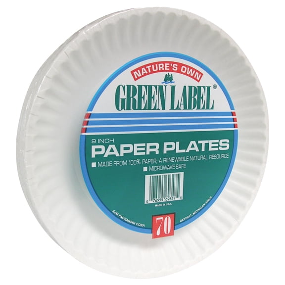 Nature's Own Green Label Paper Plates