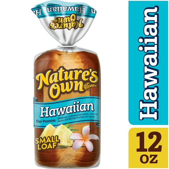 Nature's Own Hawaiian, Small Loaf Size, Sliced Hawaiian Bread, 12 oz Loaf...