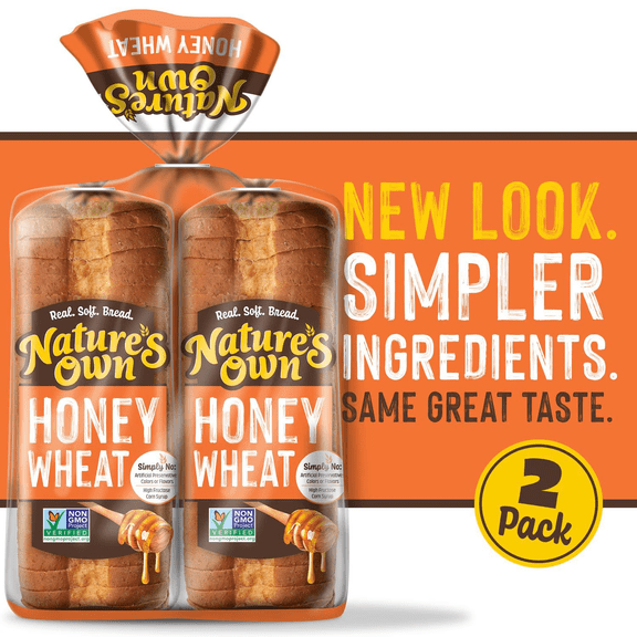 Nature's Own Honey Wheat Bread 20 oz., 2 pk.