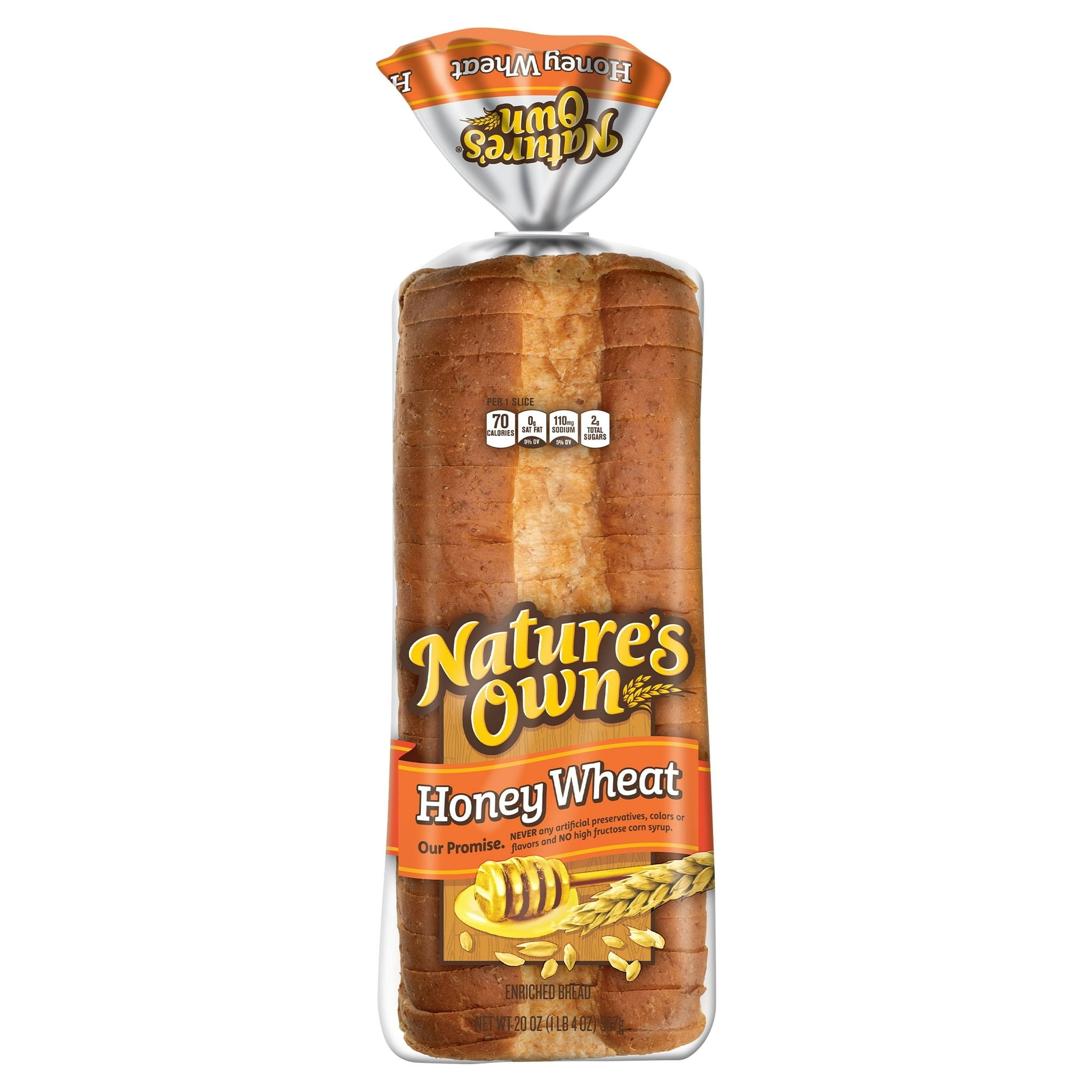 Nature's Own Honey Wheat Sandwich Bread Loaf, 20 oz- 2 pack