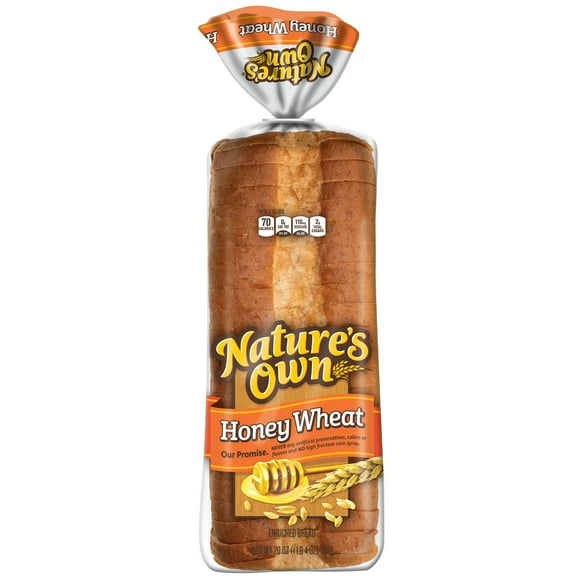 Nature's Own Honey Wheat Sandwich Bread Loaf, 20 oz, Shelf-Stable