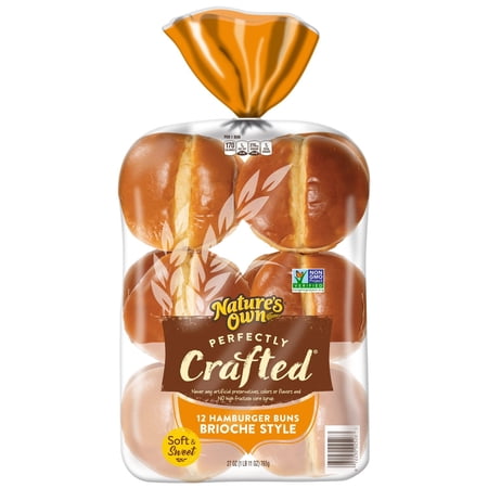 Nature's Own Perfectly Crafted Brioche Style 12 count Hamburger Buns