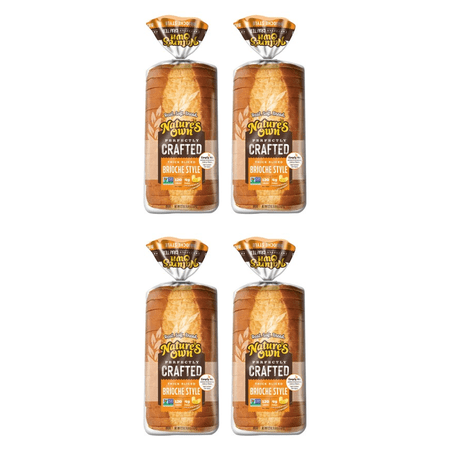 Nature's Own Perfectly Crafted Brioche Style Bread Loaf, 22 oz, (Pack of 4)