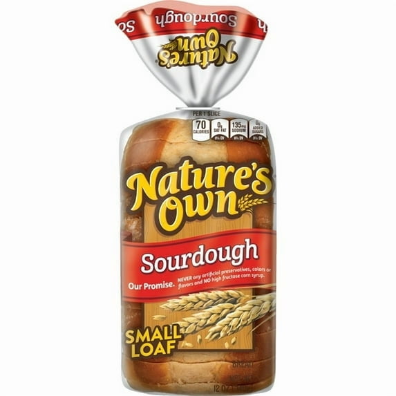 Nature's Own Sourdough, Small Loaf Size, Sliced Sourdough Sandwich Bread, 12 oz Loaf (Pack of 3)