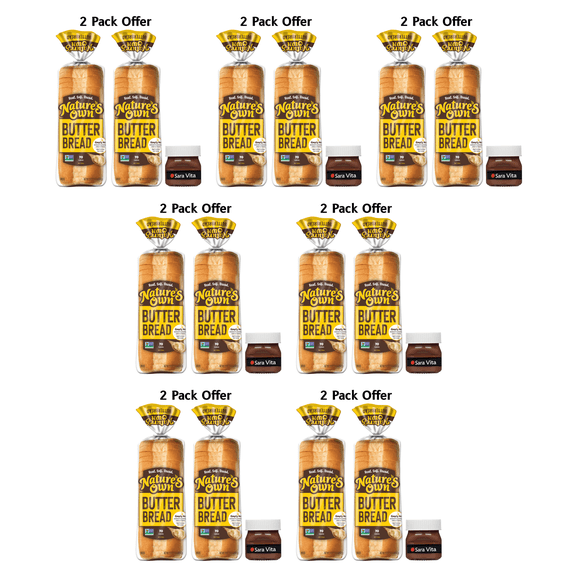 Nature's Own WhiteWheat Healthy White Bread, Sliced White Bread Loaf, 20 oz, (Pack of 7)