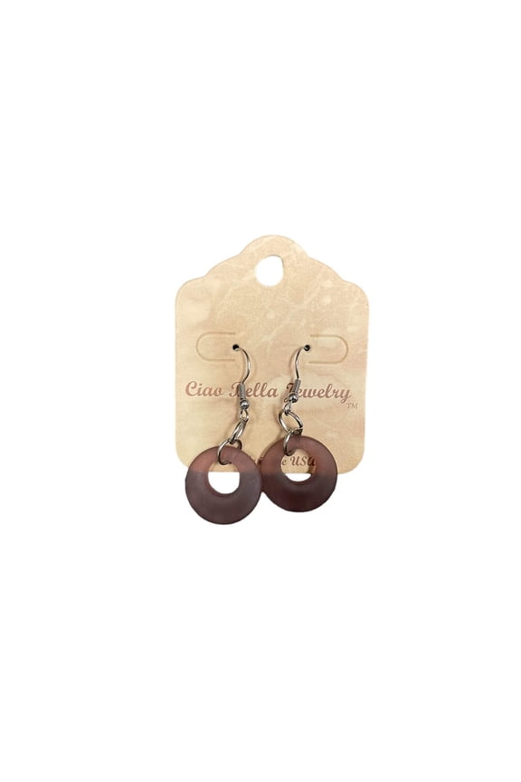 Nature's Palette: Faded  Earthy Sea Glass Dangle Earrings