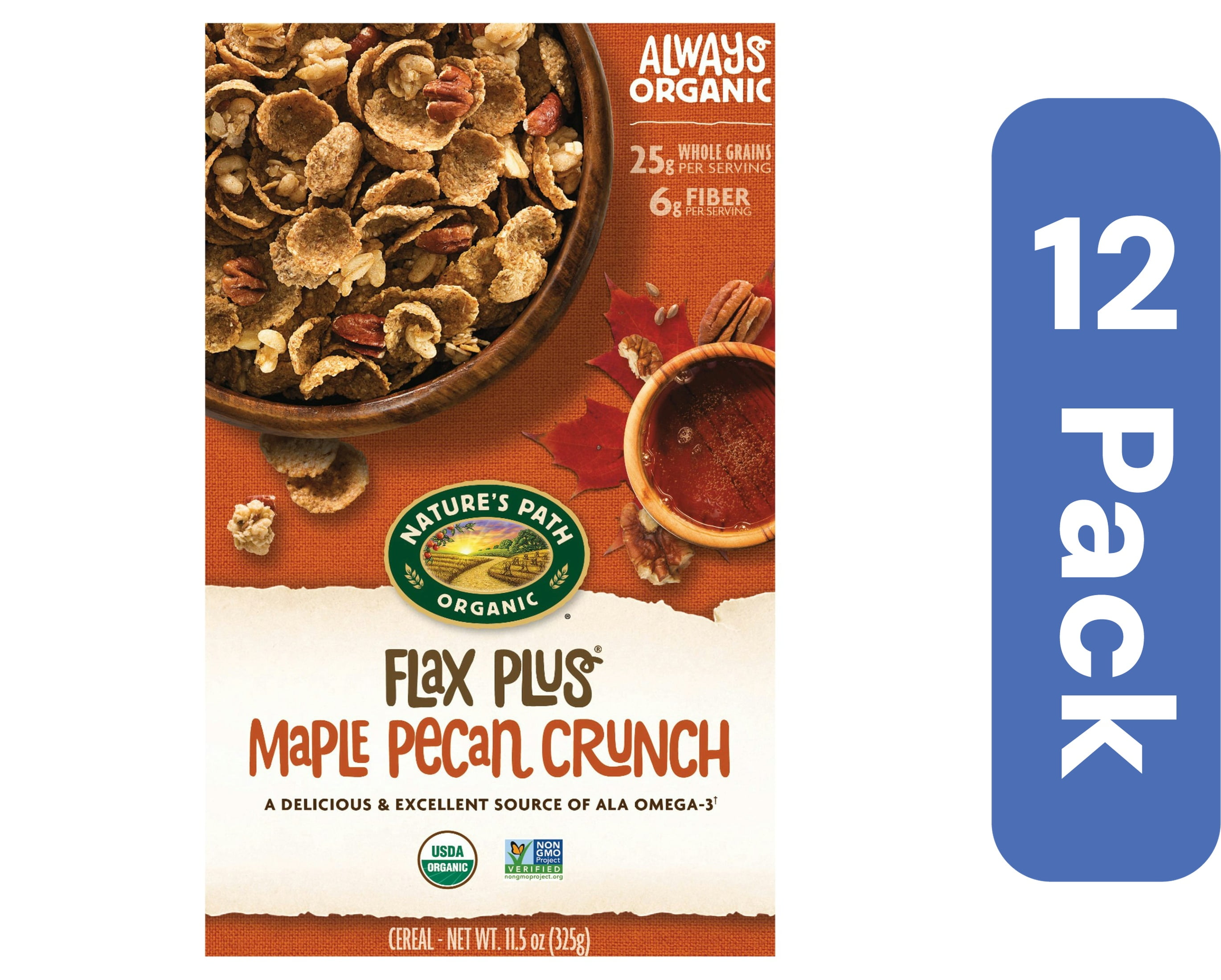 Nature's Path Maple Pecan Crunch Flax Plus - Enriched with Omega-3s (Pack of 12) - 11.5 Oz main image 0