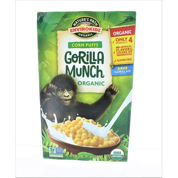 Nature's Path EnviroKidz Organic Gorilla Munch Cereal 10 oz Pack of 2