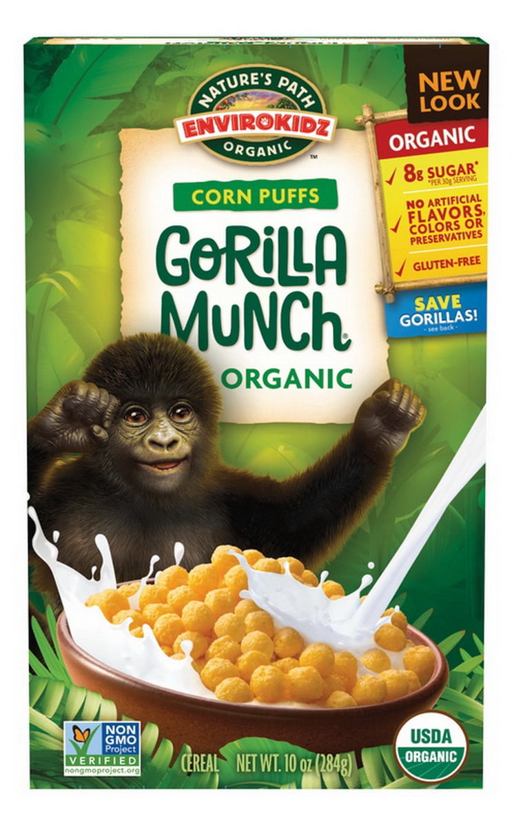 EnviroKidz Organic Gorilla Munch Breakfast Cereal, 10oz Box (pack of 12)