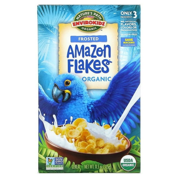 Nature's Path Envirokidz Organic Amazon Flakes Cereal Frosted 11.5 oz Pack of 3