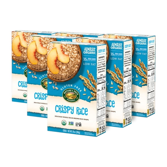 Nature's Path Organic Crispy Rice Breakfast Cereal, 10oz Box (pack of 12)