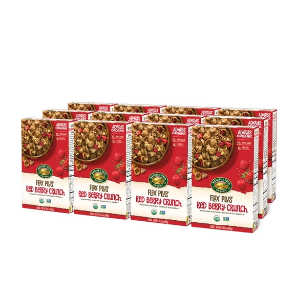 Nature's Path Organic Flax Plus Red Berry Crunch Breakfast Cereal, 10.6oz Box (pack of 12)