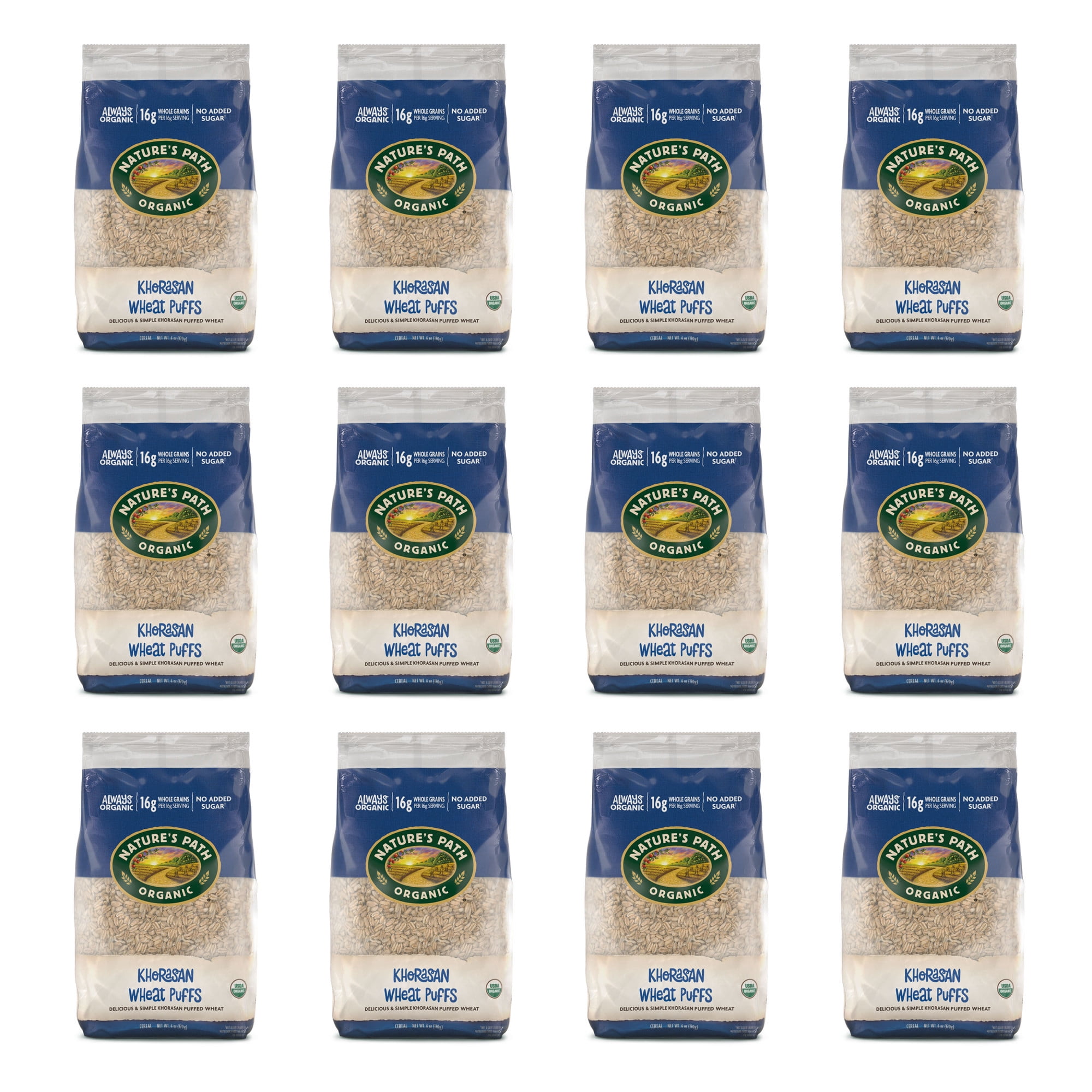 Nature's Path Organic Khorasan Wheat Puffs Breakfast Cereal, 6oz Bag (pack of 12)
