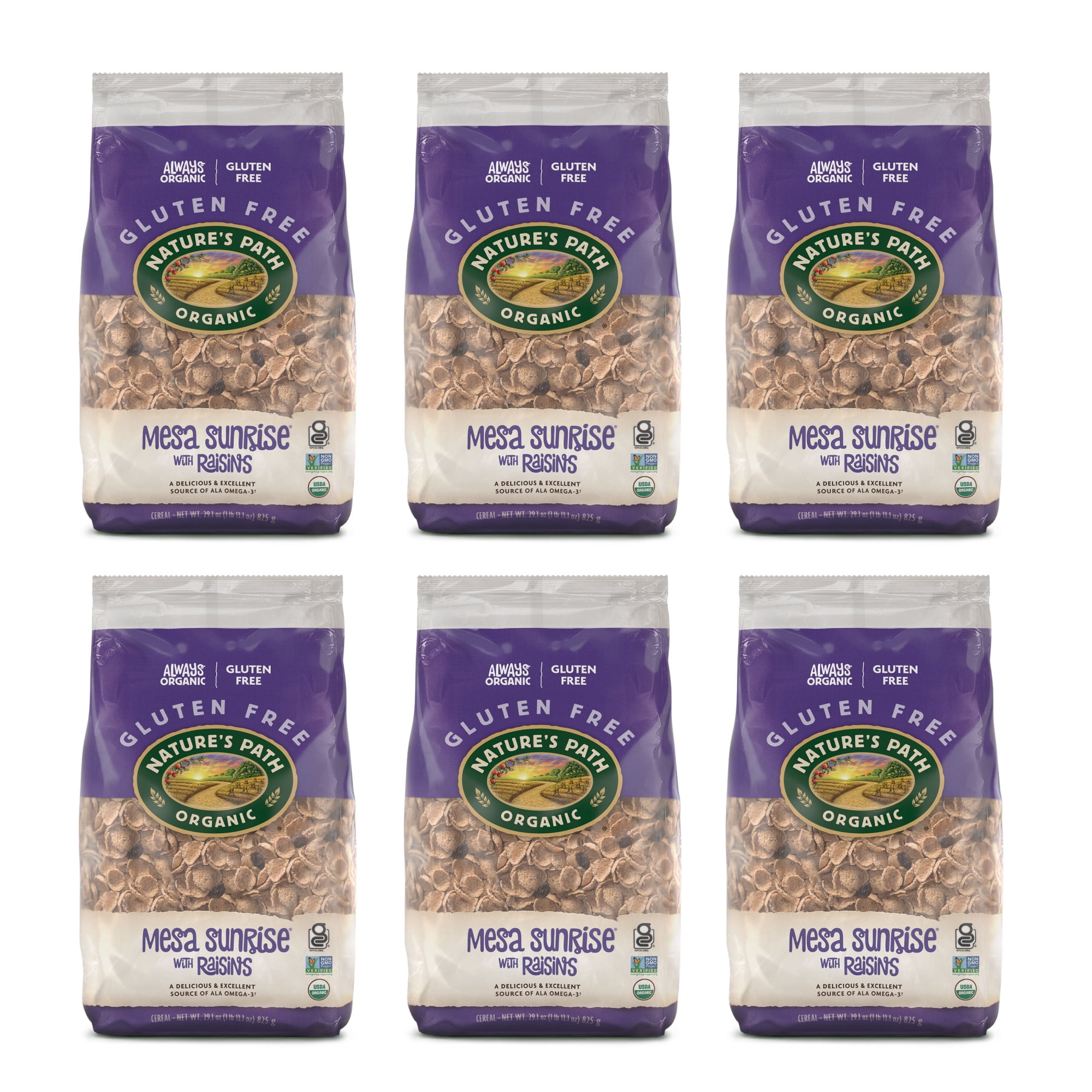 Nature's Path Organic Mesa Sunrise with Raisins Breakfast Cereal, 29.1oz Bag (pack of 6)