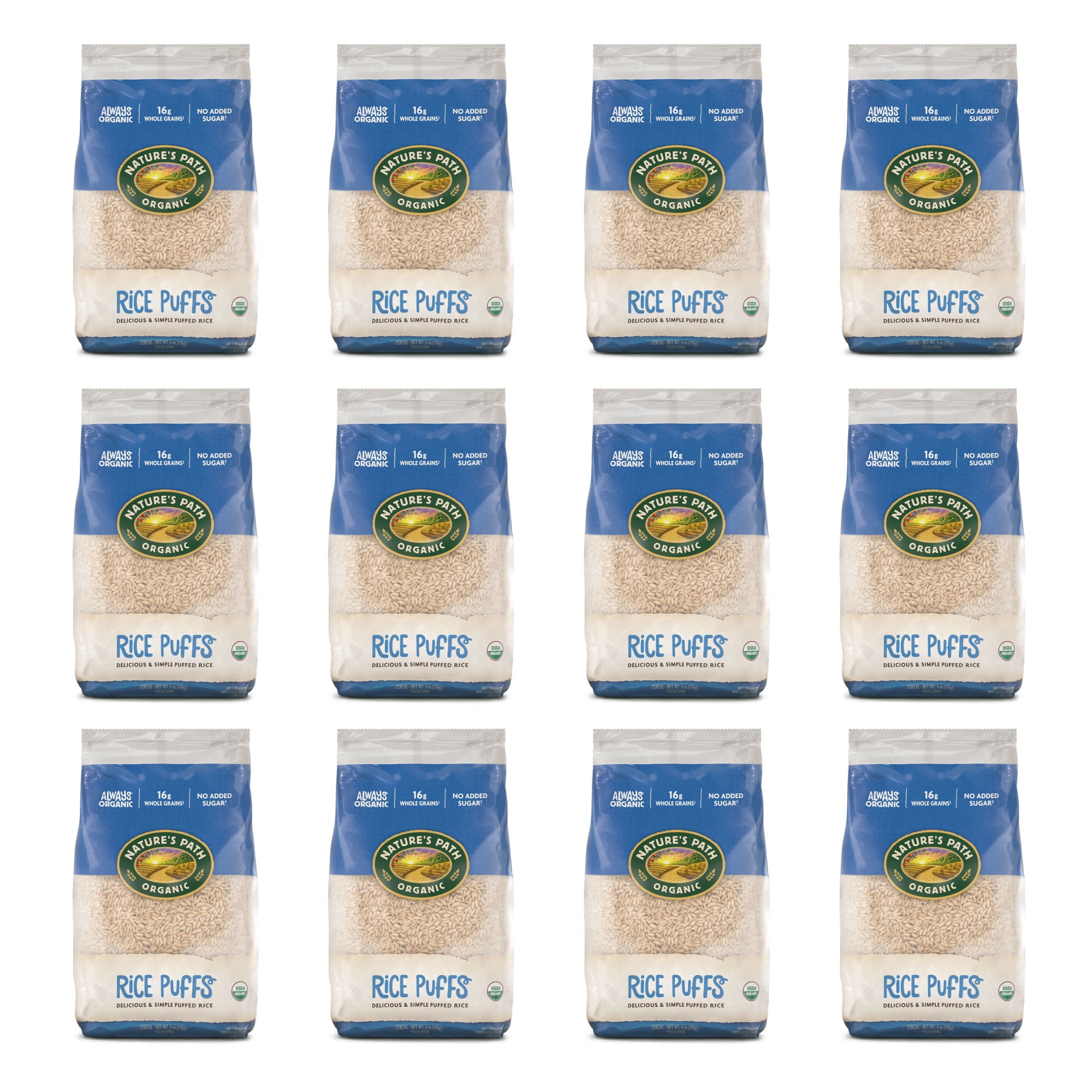 Nature's Path Organic Rice Puffs Breakfast Cereal, 6oz Bag (pack of 12)