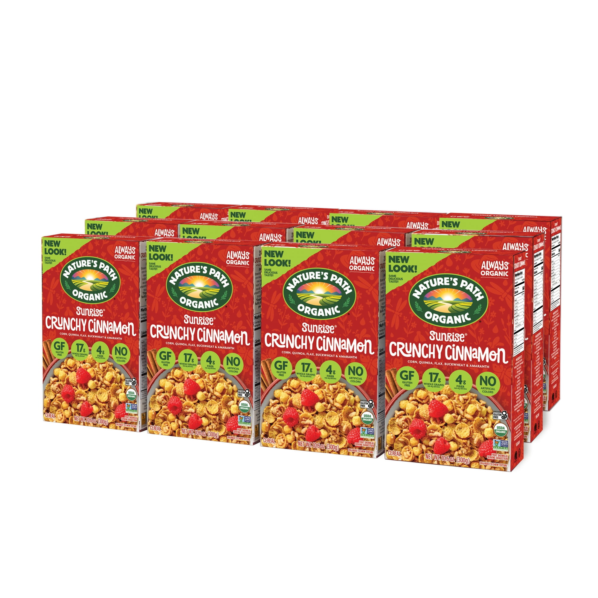 Nature's Path Organic Sunrise Crunchy Cinnamon Breakfast Cereal, 10.6oz Box (pack of 12)