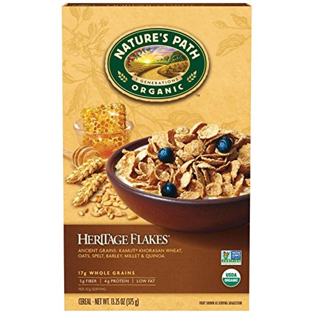 Nature's Path Organic Cereal Heritage Flakes Whole Grains High Fiber