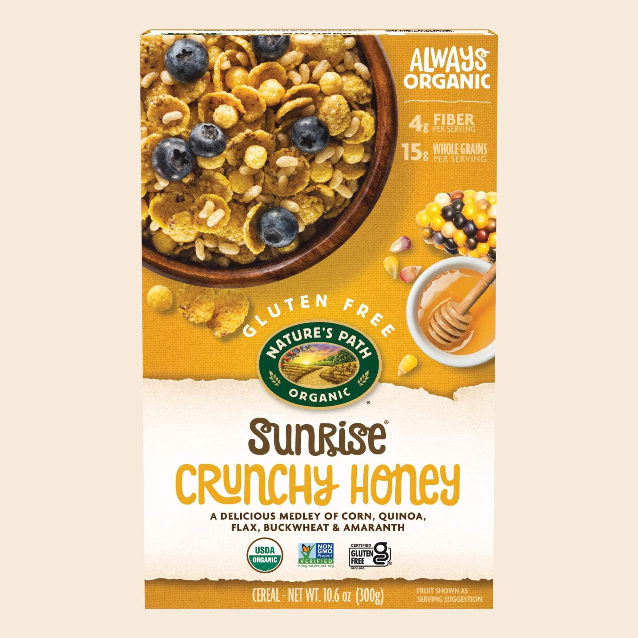 Nature's Path Organic Sunrise Crunchy Honey Cereal, 10.6 oz (Pack of 12), Gluten Free, Non-GMO