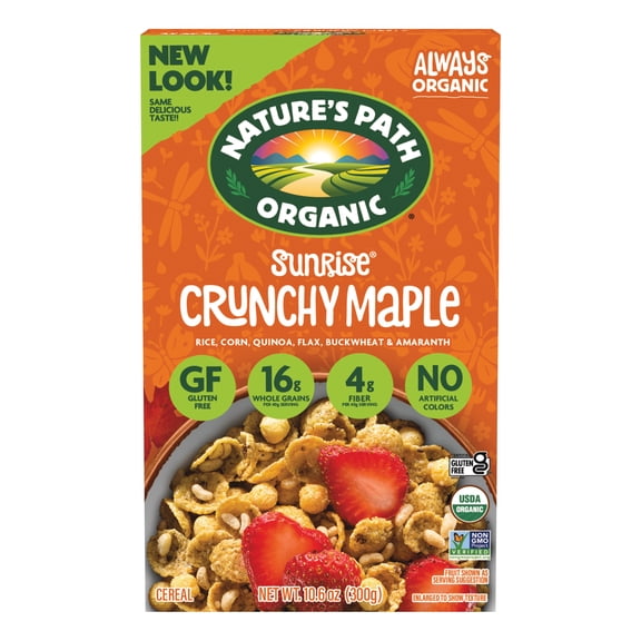 Nature's Path Organic Breakfast Cereal, Sunrise Crunchy Maple, 10.6oz Box