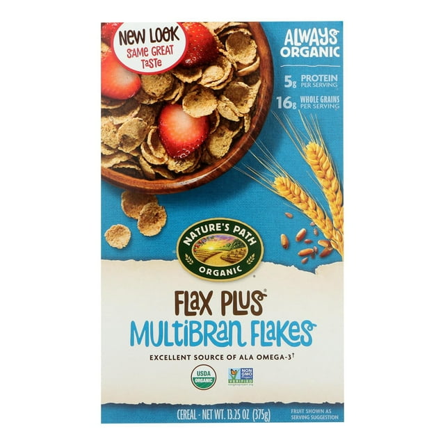 Nature's Path Organic Flax Plus Multibran Flakes 13.25 oz Pack of 2