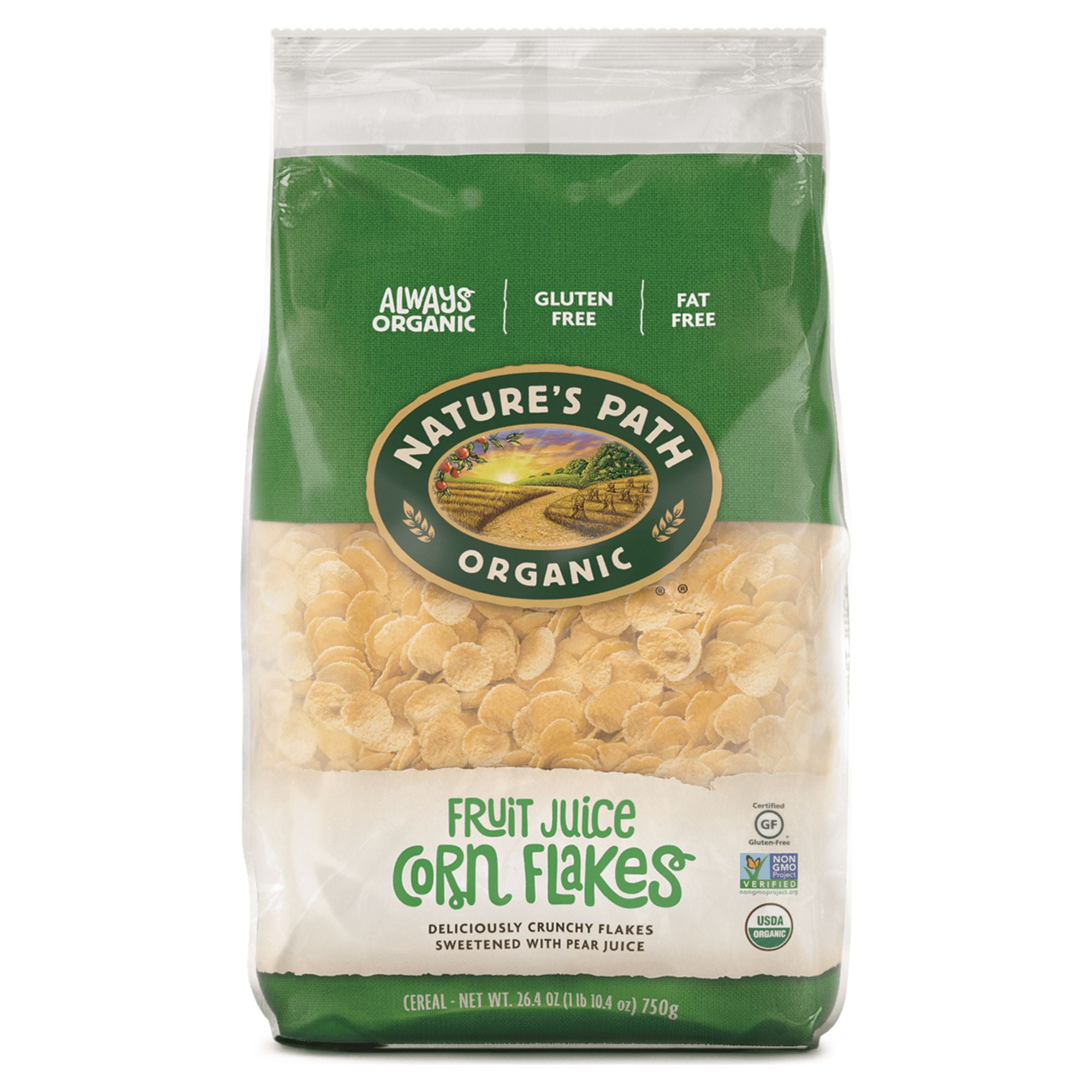 Nature's Path Organic Fruit Juice Corn Flakes Cereal, Gluten Free, 26.4