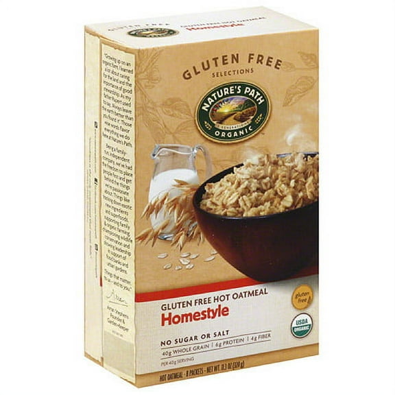 Nature's Path Organic Gluten Free Selections Homestyle Gluten Free Hot Oatmeal, 11.3 oz, (Pack of 6)