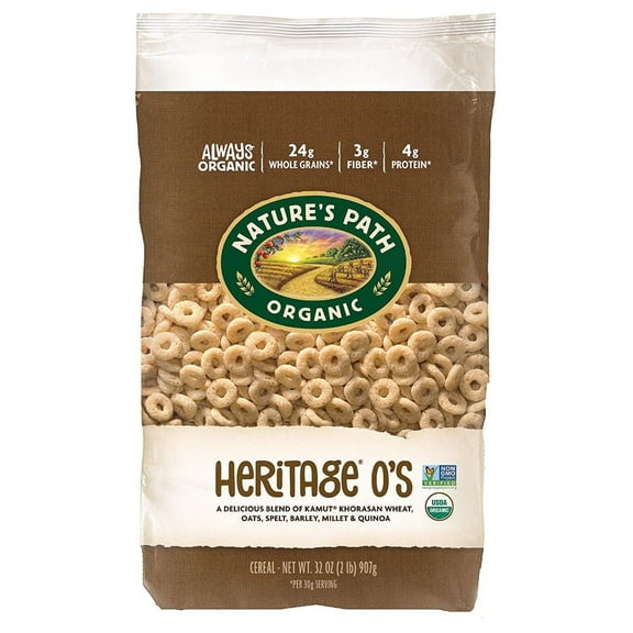 Nature's Path Organic Heritage O's 32 oz Pack of 4