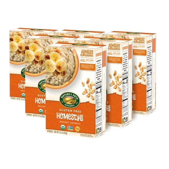 Nature's Path Organic Homestyle Instant Oatmeal, 11.3oz Box (pack of 6)