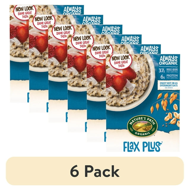 (6 pack) Nature's Path Organic Instant Oatmeal, Flax Plus, 1.41 oz, 8 ShelfStable Packets